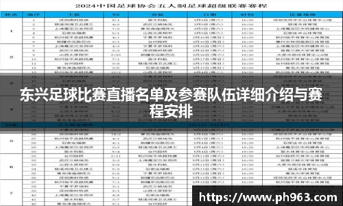 东兴足球比赛直播名单及参赛队伍详细介绍与赛程安排